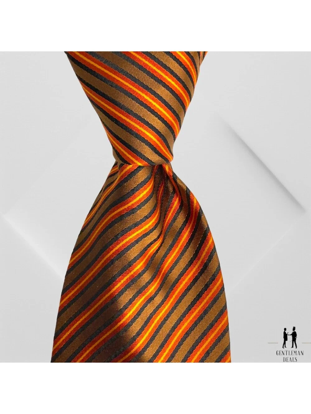 Christian Berg Stockholm Pure Silk Tie Striped Regimental Diagonal 59 x 3.5